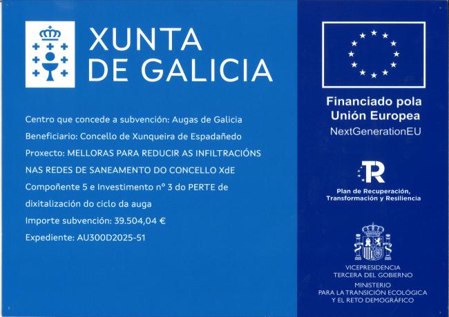 Subvención concedida Augas de Galicia